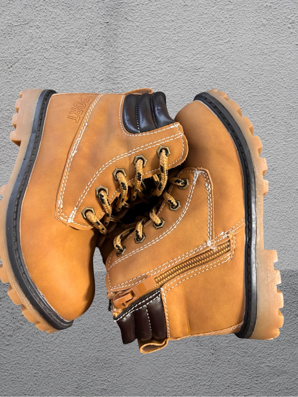 Kids Tan Apakowa Outdoor Lace-Up Boots - Picture 6 of 8